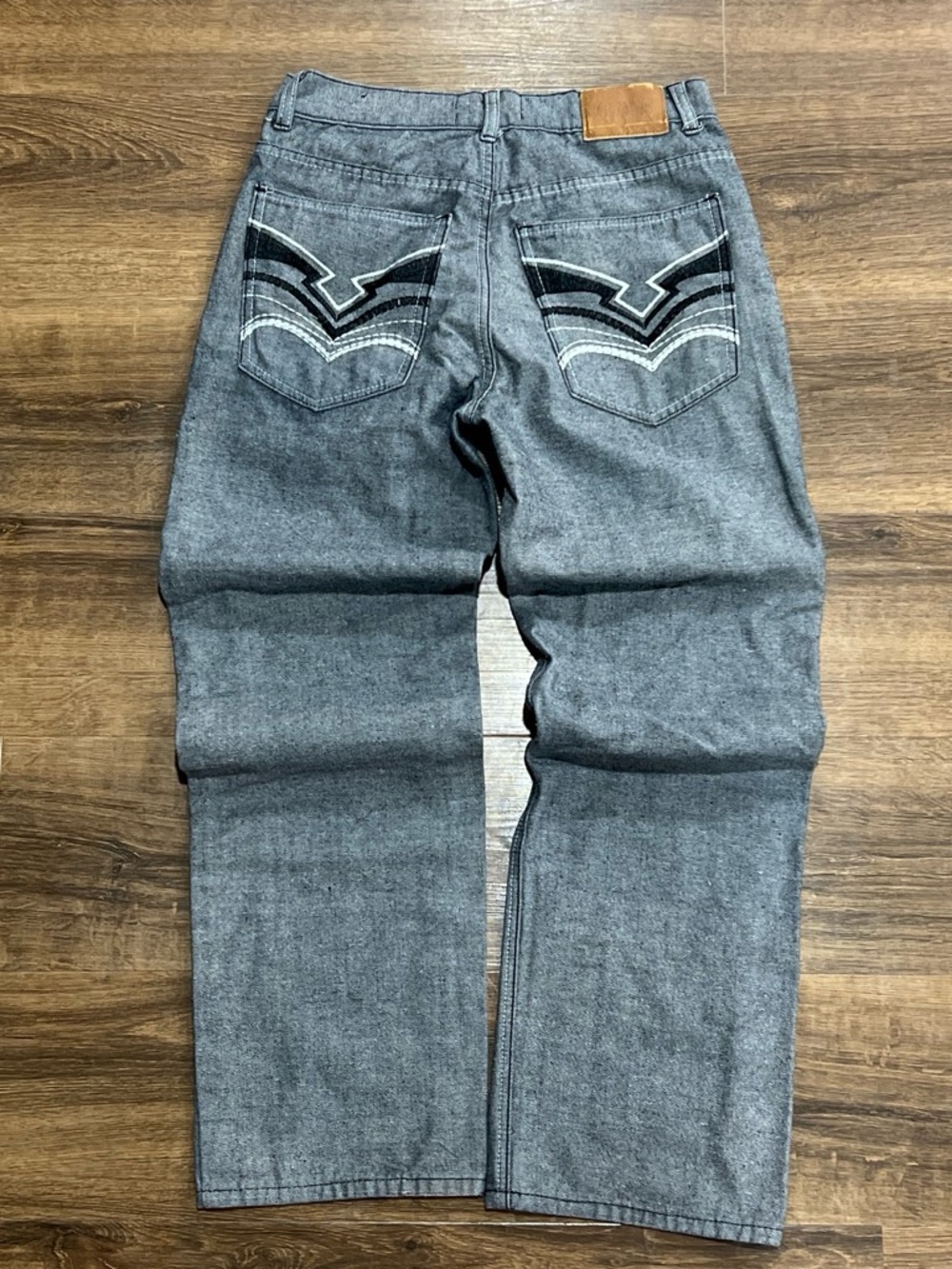 Vintage Y2K Chams Baggy Grey Skate Jeans - Size 32